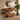 Solara Sculptural Solid Wood Vanity with Open Storage Shelves