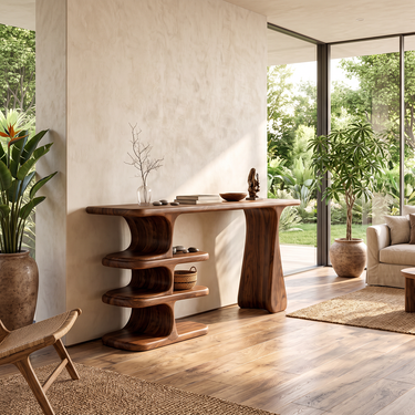 Solenne Cascade Shelf Console Table