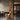 Abstract Wood Sculpture With Slim Spiral Flame Form