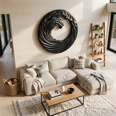 Spiral Wave Ring Wall Sculpture