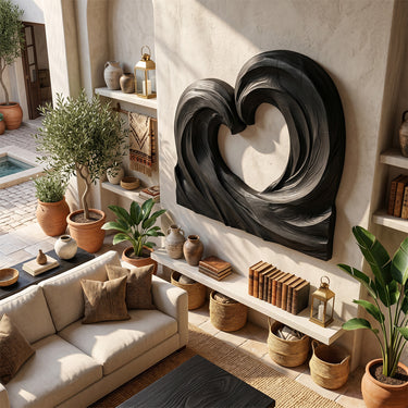 Carved Ocean Wave Wood Wall Sculpture for Coastal Decor