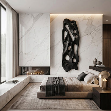 Organic Wood Wall Decor With Open Abstract Form