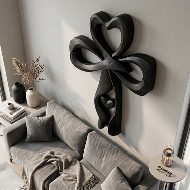 Heart of Faith Cross Wall Sculpture