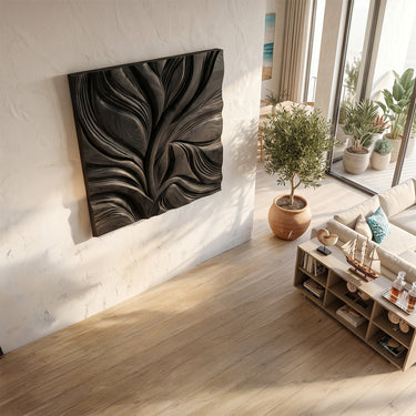 Botanical Flow Wood Wall Art for Coastal Decor