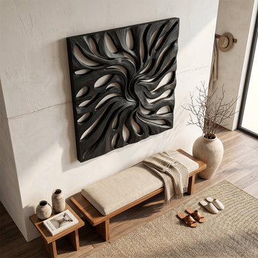 Abstract Tree of Life Relief Wall Art