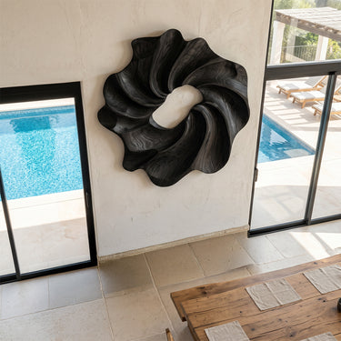 Organic Spiral Wave Wall Sculpture