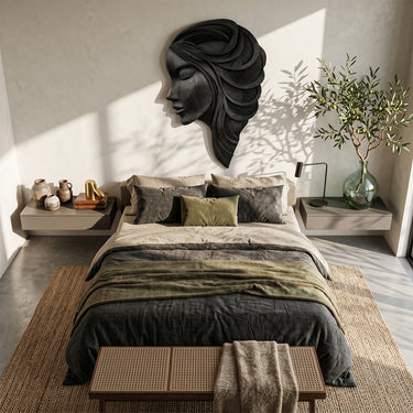 Abstract Woman Profile Wall Sculpture