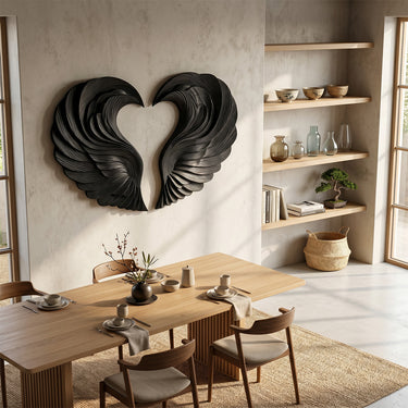 Heart Angel Wings Wall Sculpture