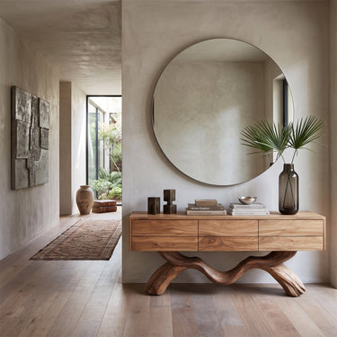 Branch Base Console Table with Six Storage Drawers