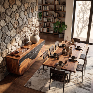 Wavefront Sculptural Sideboard with Organic Cabinet Doors