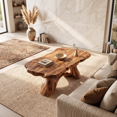 Rovelle Live Edge Twin Arch Coffee Table