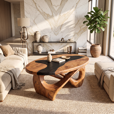 Veyra Infinity Cross Sculptural Coffee Table