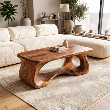 Velmira Sculpted Loop Shelf Coffee Table
