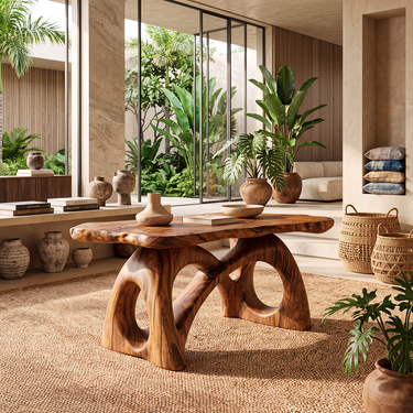 Aurexis Crossing Portal Live Edge Coffee Table