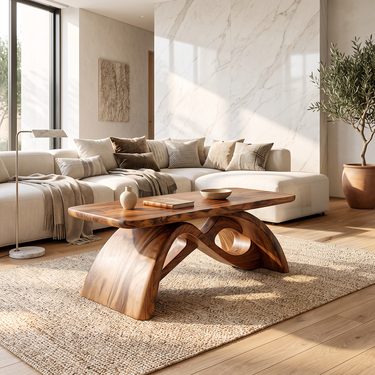 Caelvyn Cross Arc Sculptural Coffee Table