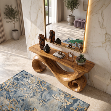 Infinity Curl Sculptural Console Table