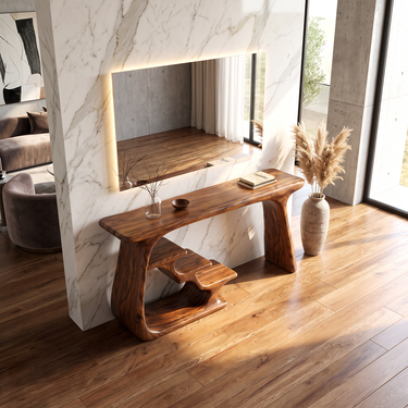 Elara Stairflow Sculptural Console Table